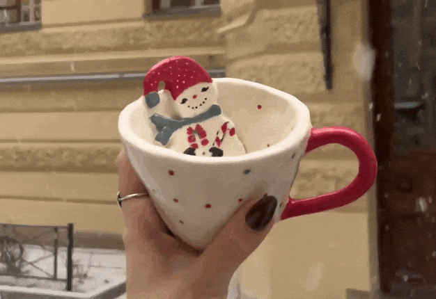 Новогодняя лепная кружка 13+ фото 1